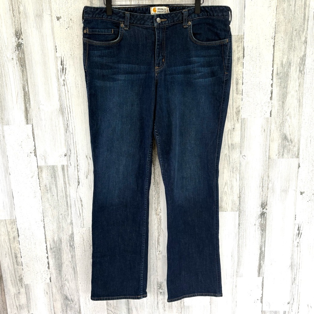 Carhartt Women’s Size 16 36X32 Original Fit Straight Leg Denim Jeans